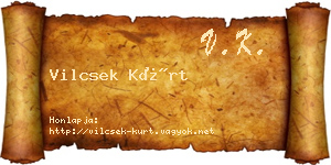 Vilcsek Kürt névjegykártya